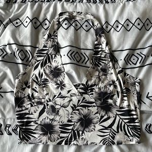 Floral halter top